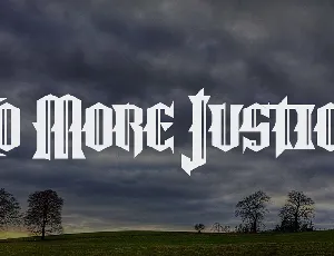 No More Justice font