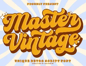 Master Vintage font