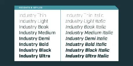 Industry Family font