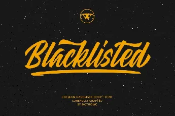 Blacklisted Script font