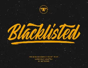 Blacklisted Script font