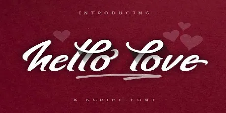 Hello Love font