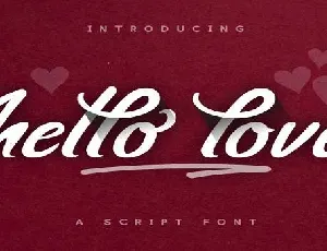 Hello Love font