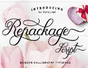 Repackage Script Free font