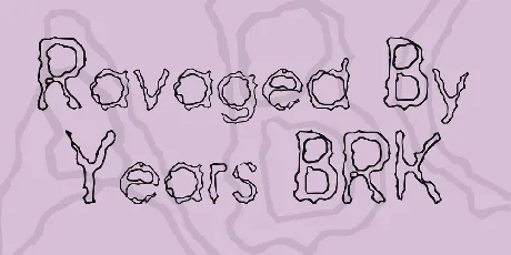 Ravaged By Years BRK font