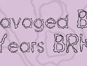 Ravaged By Years BRK font