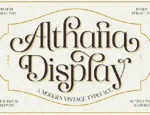 Althafia Display font