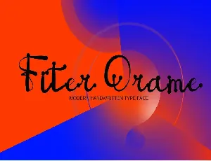 FITER ORAME font