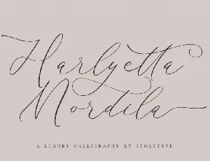 Harlyetta Mordila font