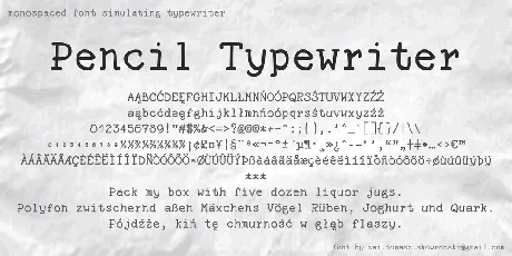 Pencil Typewriter font