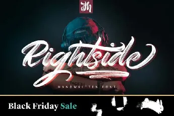 Rightside Brush font