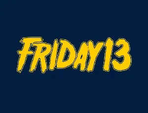 Friday13 font