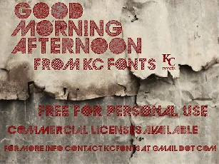 GoodMorningAfternoon font