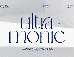 Ultra Monic font