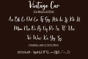 Vintage Car font