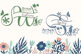 Spring Monogram font