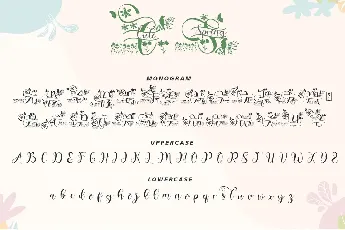 Spring Monogram font