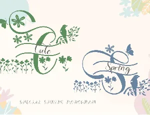 Spring Monogram font