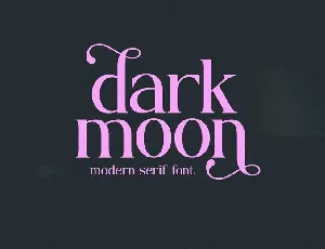 Dark Moon font