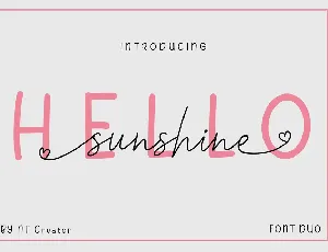 Sunshine font