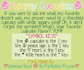 YummyCupcakes font