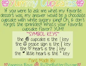 YummyCupcakes font