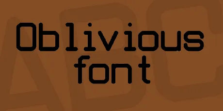 Oblivious font