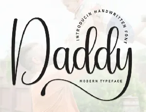 Daddy Calligraphy font