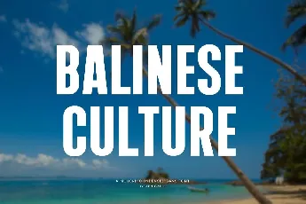 Balinese Culture font