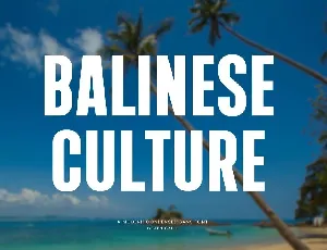 Balinese Culture font