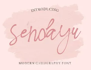 Sendayu Light Calligraphy font