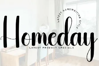 Homeday Script Typeface font