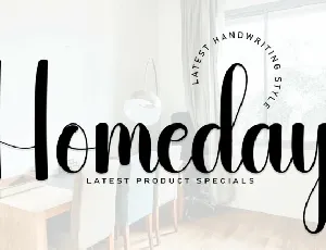 Homeday Script Typeface font