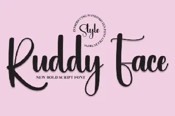 Ruddy Face Script font