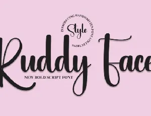 Ruddy Face Script font