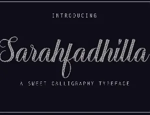 Sarahfadhilla font