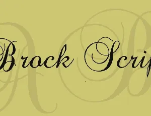 Brock Script font