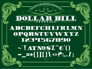 Dollar Bill font