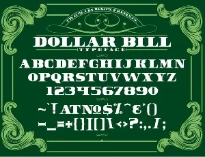 Dollar Bill font