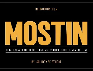 Mostin Family font