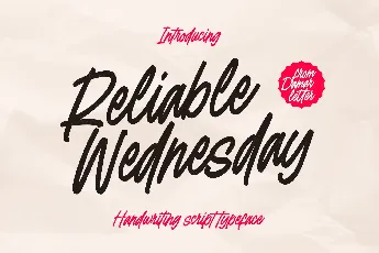 Reliable Wednesday font