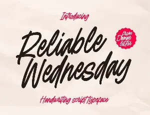 Reliable Wednesday font