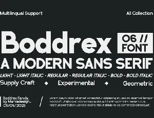 Boddrex font