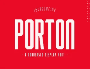 PORTON Display font