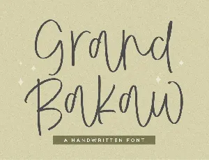 Grand Bakaw font