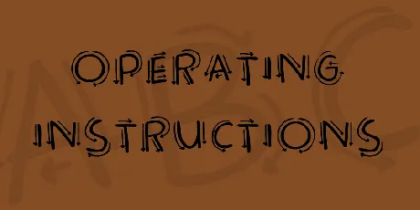 Operating instructions font