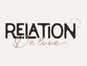 Relation De Luxe font