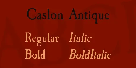 Caslon Antique font