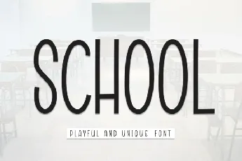 School Display font