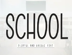 School Display font